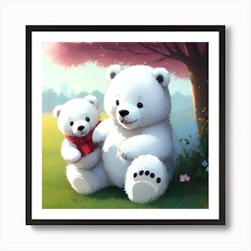 Two Polar Bears Art Print