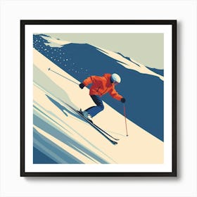 Skier On Skis Art Print