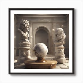 Marble Statues Art Print