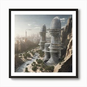 Futuristic City 34 Art Print