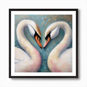 Pair of swans 5 Art Print