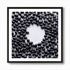 Coffee Beans In A Circle Art Print