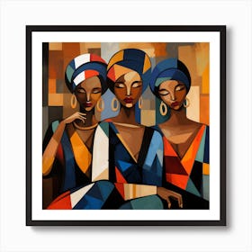 Three African Women 27 Art Print