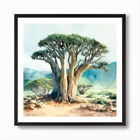 Baobab Tree, socotra Art Print