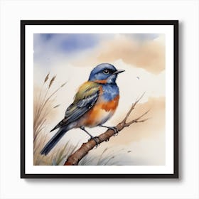 Bird On A Branch Art Print