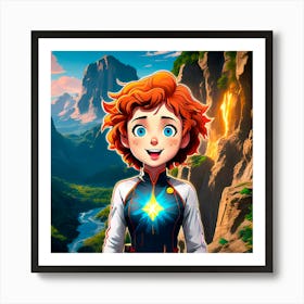 Girl In A Game Art Print