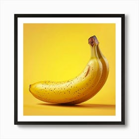 Banana Fruit Yellow Diet Fresh Healthy Lifestyle Nutrition Organic Potassium Ripe Snack Tropical Fruit Art Print