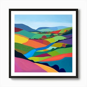 Colourful Abstract Yorkshire Dales National Park England 1 Art Print