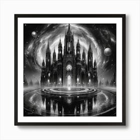 Cathedral In The Night 3 Art Print