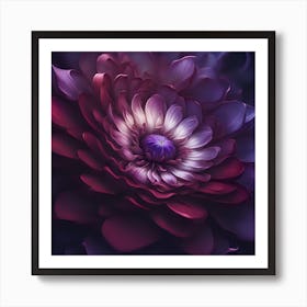 Purple Dahlia Art Print