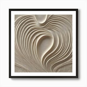 Wavy Sculpture Art Print