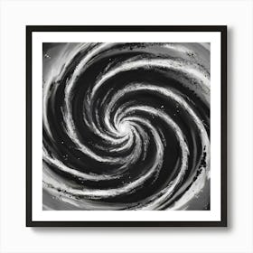 Black and White Abstract Art 76 Art Print