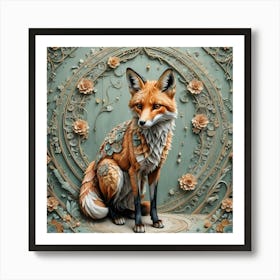 Fox In A Frame Art Print