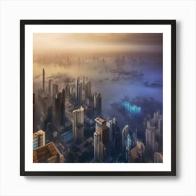 Futuristic Cityscape 1 Art Print