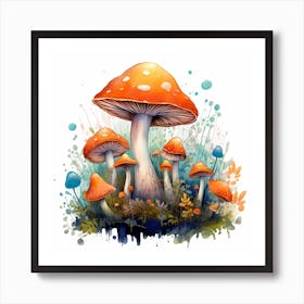 Mushroom Painting 6 Art Print