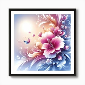 Floral Wallpaper 5 Art Print