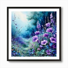 Purple Flowers Art Print