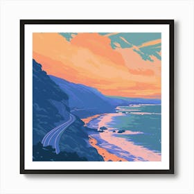 Sunset At The Beach 2 Art Print