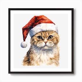 Santa Cat 15 Art Print