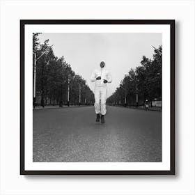 Cassius Clay Running In The Mall London Art Print