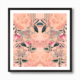 Pink Abstract Bloom II Art Print