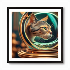 Cat In A Glass 8 Art Print