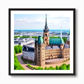 Hamburg City Hall Art Print