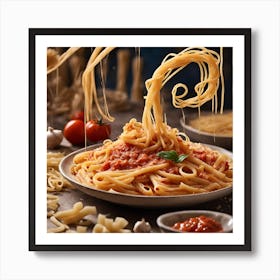 Spaghetti With Sauce Art Print