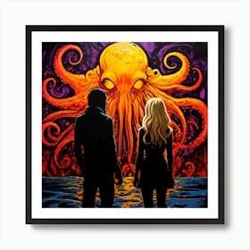 Psychedelic Cthulhu Art Show Art Print