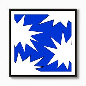 White Starbursts Art Print