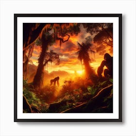 King Kong In The Jungle Art Print