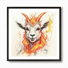 Goat Head 21 Art Print