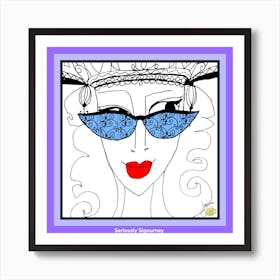 the color purple-Seriously Sigourney POP QUEEN by Jessica Stockwell Art Print