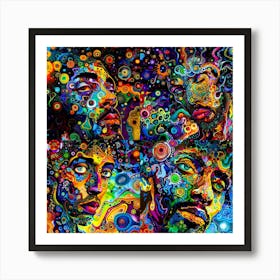 Spaced And Time - Psychedelic Art Print