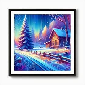 Winter Landscape Painting 5 Art Print