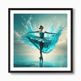 Ballerina In Water Art Print