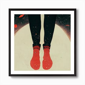 Girl's legs Art Print