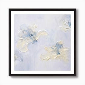 Light Yellow Flower Painting Square Art Print