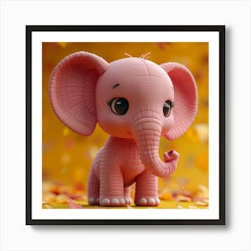 Pink Elephant 2 Art Print