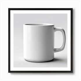 Mock Up Mug Blank Plain Ceramic Customizable Unadorned Empty Clean Simple Minimalist Mo (13) Art Print