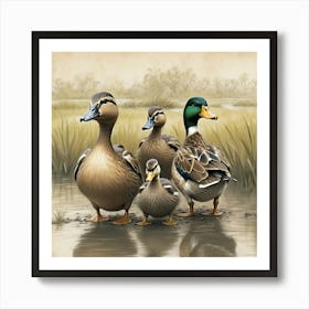 Mallard Ducks 1 Art Print