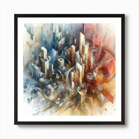 Abstract Cityscape 3 Art Print