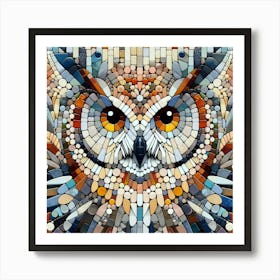 Mosaic Owl 2 Art Print