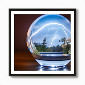 Lightning In A Glass Ball Art Print