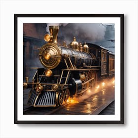 Steampunk Train Art Print