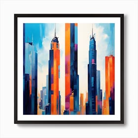 Chicago Skyline 1 Art Print