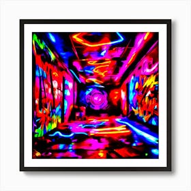 Psychedelic Graffiti Walls Art Print