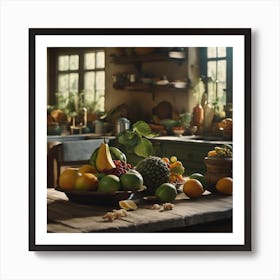 Kitchen With Fruit 1 Art Print
