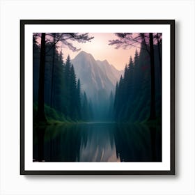 Reflection In A Lake Art Print