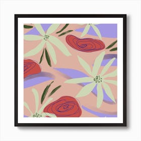 Floral 1 Square Art Print